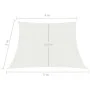 Toldo de vela blanco HDPE 160 g/m² 4/5x3 m de vidaXL, Sombrillas - Ref: Foro24-311270, Precio: 31,62 €, Descuento: %