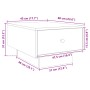Mesa de centro madera de ingeniería blanco 60x45x31 cm de , Mesas de centro - Ref: Foro24-848080, Precio: 65,29 €, Descuento: %