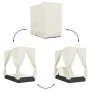Doppel-Liegestuhl mit Dach und Vorhängen aus schwarzem synthetischem Rattan. von , Liegen - Ref: Foro24-368072, Preis: 306,57...