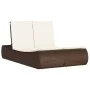 Tumbona doble con cojines ratán sintético marrón de , Tumbonas - Ref: Foro24-368091, Precio: 313,44 €, Descuento: %