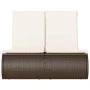 Tumbona doble con cojines ratán sintético marrón de , Tumbonas - Ref: Foro24-368091, Precio: 313,44 €, Descuento: %