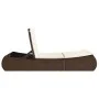 Tumbona doble con cojines ratán sintético marrón de , Tumbonas - Ref: Foro24-368091, Precio: 313,44 €, Descuento: %