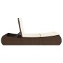 Tumbona doble con cojines ratán sintético marrón de , Tumbonas - Ref: Foro24-368091, Precio: 267,49 €, Descuento: %