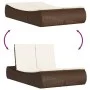 Tumbona doble con cojines ratán sintético marrón de , Tumbonas - Ref: Foro24-368091, Precio: 313,44 €, Descuento: %