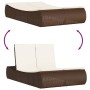 Tumbona doble con cojines ratán sintético marrón de , Tumbonas - Ref: Foro24-368091, Precio: 267,49 €, Descuento: %