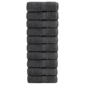 Toallas SOLUND 10 unidades gris antracita 30x30 cm 600 gsm de , Toallas - Ref: Foro24-137150, Precio: 23,68 €, Descuento: %