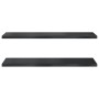 Estantes de pared 2 uds acero inoxidable negro 100x40x3 cm de , Estantes y estanterías - Ref: Foro24-30287, Precio: 65,80 €, ...