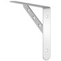 Soportes de estante 4 uds acero inoxidable 23,5x2,5x15,5 cm de , Estantes y estanterías - Ref: Foro24-30298, Precio: 23,21 €,...