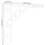 Soportes de estante 4 uds acero inoxidable 23,5x2,5x15,5 cm de , Estantes y estanterías - Ref: Foro24-30298, Precio: 23,21 €,...