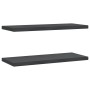 Estantes de pared 2 uds acero inoxidable negro 75x30x3 cm de , Estantes y estanterías - Ref: Foro24-30291, Precio: 46,06 €, D...