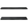 Estantes de pared 2 uds acero inoxidable negro 75x30x3 cm de , Estantes y estanterías - Ref: Foro24-30291, Precio: 46,06 €, D...