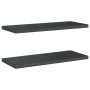 Estantes de pared 2 uds acero inoxidable negro 75x30x3 cm de , Estantes y estanterías - Ref: Foro24-30291, Precio: 46,06 €, D...