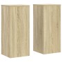Soportes de plantas 2 uds madera roble Sonoma 30x30x70 cm de , Soportes para macetas - Ref: Foro24-852926, Precio: 66,37 €, D...