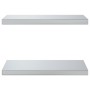 Estantes de pared 2 uds acero inoxidable plateado 50x30x3 cm de , Estantes y estanterías - Ref: Foro24-30285, Precio: 40,80 €...
