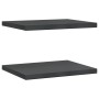 Estantes de pared 2 uds acero inoxidable negro 50x40x3 cm de , Estantes y estanterías - Ref: Foro24-30293, Precio: 45,63 €, D...