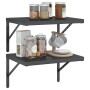 Estantes de pared 2 uds acero inoxidable negro 50x40x3 cm de , Estantes y estanterías - Ref: Foro24-30293, Precio: 45,63 €, D...