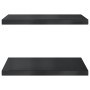 Estantes de pared 2 uds acero inoxidable negro 50x40x3 cm de , Estantes y estanterías - Ref: Foro24-30293, Precio: 45,63 €, D...
