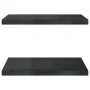 Estantes de pared 2 uds acero inoxidable negro 50x40x3 cm de , Estantes y estanterías - Ref: Foro24-30293, Precio: 47,88 €, D...