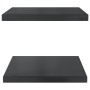 Estantes de pared 2 uds acero inoxidable negro 50x40x3 cm de , Estantes y estanterías - Ref: Foro24-30293, Precio: 45,63 €, D...