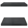 Estantes de pared 2 uds acero inoxidable negro 50x40x3 cm de , Estantes y estanterías - Ref: Foro24-30293, Precio: 47,88 €, D...