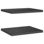 Estantes de pared 2 uds acero inoxidable negro 50x40x3 cm de , Estantes y estanterías - Ref: Foro24-30293, Precio: 45,63 €, D...