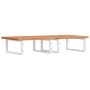 Estante de lavabo de pared de acero y madera maciza de haya de , Tocadores de baño - Ref: Foro24-3302452, Precio: 149,42 €, D...