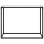 Mesa consola vidrio templado blanco 100x35x75 cm en Mesas auxiliares | Comprar online en Foru.es