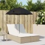Tumbona doble con cojines y sombrilla ratán sintético beige de , Tumbonas - Ref: Foro24-368085, Precio: 264,74 €, Descuento: %
