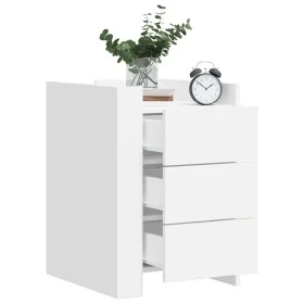 Mesita de noche madera de ingeniería blanco 45x50x65 cm de , Mesitas de noche - Ref: Foro24-848304, Precio: 75,98 €, Descuent...