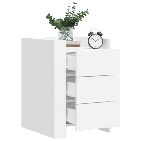Mesita de noche madera de ingeniería blanco 45x50x65 cm de , Mesitas de noche - Ref: Foro24-848304, Precio: 75,98 €, Descuent...