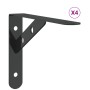 Soportes de estante 4 uds acero inoxidable negro 20x2,5x14 cm de , Estantes y estanterías - Ref: Foro24-30302, Precio: 24,84 ...