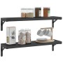 Soportes de estante 4 uds acero inoxidable negro 20x2,5x14 cm de , Estantes y estanterías - Ref: Foro24-30302, Precio: 24,84 ...
