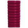 Toallas de ducha SOLUND 10 unidades burdeos 70x140 cm 600 gsm de , Toallas - Ref: Foro24-137214, Precio: 118,34 €, Descuento: %