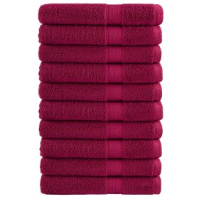 Toallas premium SOLUND 10 unidades burdeos 100x200 cm 600 gsm de , Toallas - Ref: Foro24-137223, Precio: 243,79 €, Descuento: %