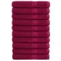 Toallas premium SOLUND 10 unidades burdeos 100x200 cm 600 gsm de , Toallas - Ref: Foro24-137223, Precio: 229,59 €, Descuento: %