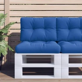Cojín para sofá de palets de tela azul 50x40x12 cm de , Cojines para sillas y sofás - Ref: Foro24-360545, Precio: 19,54 €, De...