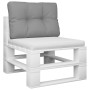 Cojín para sofá de palets tela gris 60x40x12 cm de , Cojines para sillas y sofás - Ref: Foro24-360558, Precio: 28,44 €, Descu...