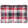 Cojín para sofá de palets tela a cuadros rojo 60x40x12 cm de , Cojines para sillas y sofás - Ref: Foro24-360570, Precio: 19,9...