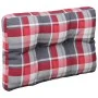 Cojín para sofá de palets tela a cuadros rojo 60x40x12 cm de , Cojines para sillas y sofás - Ref: Foro24-360570, Precio: 19,9...