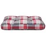 Cojín para sofá de palets tela a cuadros rojo 60x40x12 cm de , Cojines para sillas y sofás - Ref: Foro24-360570, Precio: 19,9...
