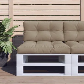 Cojín para palets de tela gris taupé 70x40x12 cm de , Cojines para sillas y sofás - Ref: Foro24-360587, Precio: 27,87 €, Desc...