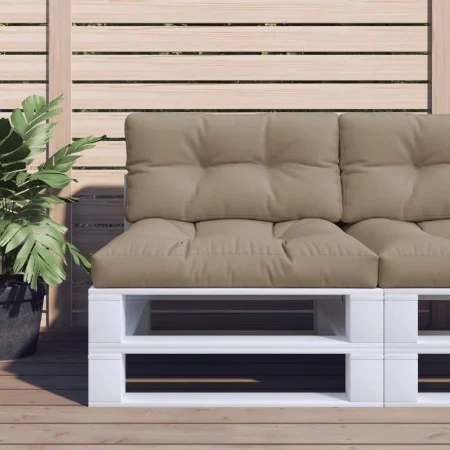 Cojín para palets de tela gris taupé 70x40x12 cm de , Cojines para sillas y sofás - Ref: Foro24-360587, Precio: 27,87 €, Desc...
