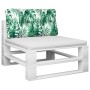 Cojín para palés tela estampado de hojas 70x40x12 cm de , Cojines para sillas y sofás - Ref: Foro24-360591, Precio: 24,15 €, ...
