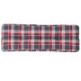 Cojín para sofá de palets tela a cuadros rojo 120x40x12 cm de , Cojines para sillas y sofás - Ref: Foro24-360636, Precio: 28,...