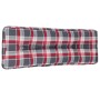 Cojín para sofá de palets tela a cuadros rojo 120x40x12 cm de , Cojines para sillas y sofás - Ref: Foro24-360636, Precio: 28,...