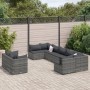 Set de sofás de jardín con cojines 9 pzas ratán sintético gris de , Conjuntos de jardín - Ref: Foro24-3308298, Precio: 636,53...