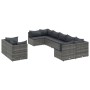 Set de sofás de jardín con cojines 9 pzas ratán sintético gris de , Conjuntos de jardín - Ref: Foro24-3308298, Precio: 636,53...