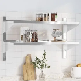 Estante de pared acero inoxidable plateado 100x40x60 cm de , Estantes y estanterías - Ref: Foro24-30309, Precio: 76,46 €, Des...