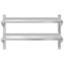 Estante de pared acero inoxidable plateado 100x40x60 cm de , Estantes y estanterías - Ref: Foro24-30309, Precio: 81,40 €, Des...