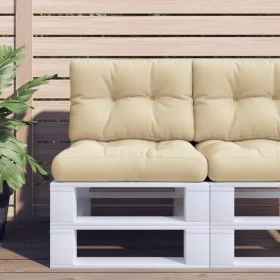 Cojines para palets 2 unidades tela beige de , Cojines para sillas y sofás - Ref: Foro24-360648, Precio: 39,55 €, Descuento: %